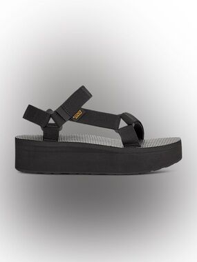 Teva Black and Gray Platform Strap Sandal